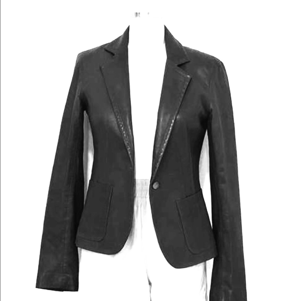 Leather blazer